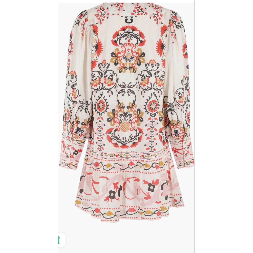 Farm Rio Cream Cashew Mandala Mini Dress, Small - Picture 2 of 5